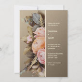 Invitation Moderne Moody Floral Bold Mariage (Devant)