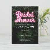 Invitation moderne Neon Bridal Shower (Debout devant)