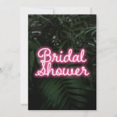 Invitation moderne Neon Bridal Shower (Dos)
