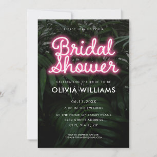 Invitation moderne Neon Bridal Shower