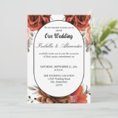 Invitation Moderne Neutre Floral Rustique Élégant séché (Debout devant)