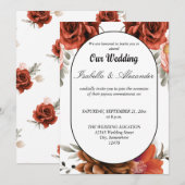 Invitation Moderne Neutre Floral Rustique Élégant séché (Devant / Derrière)