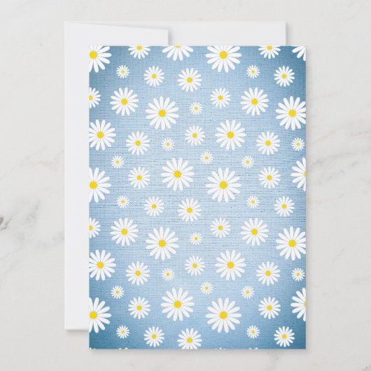 Invitation Moderne N'Importe Quel Âge Arc Denim Daisers Été A (Dos)