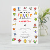 Invitation Moderne N'Importe Quel Âge Fruité & Fabuleux Gym G (Debout devant)