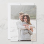 Invitation Moderne Noir Blanc Calligraphie Faux Vellum 2 Phot (Dos)