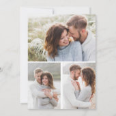 Invitation Moderne Noir Blanc Calligraphie Faux Vellum 4 Phot (Dos)