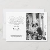 Invitation Moderne Nous Avons Dit Oui Noir & Blanc Nouvelles  (Dos)