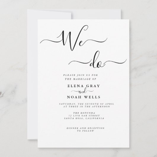 Invitation Moderne Nous faisons Mariage (Devant)