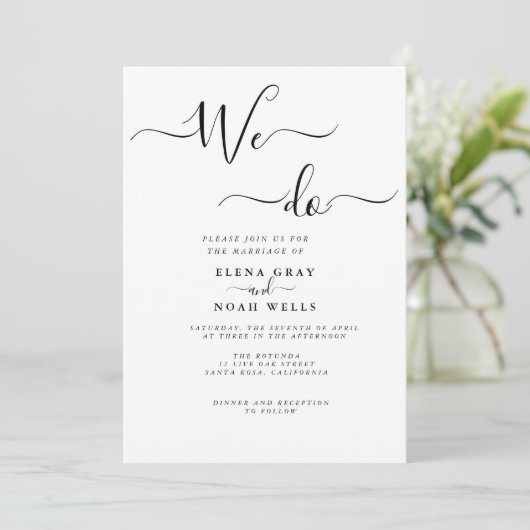 Invitation Moderne Nous faisons Mariage (Debout devant)