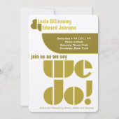 Invitation Moderne Nous faisons Typographie géométrique Avoca (Devant)