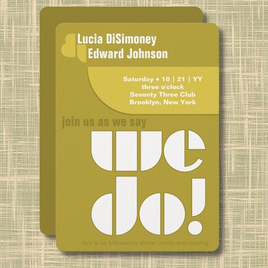 Invitation Moderne Nous faisons Typographie géométrique Avoca