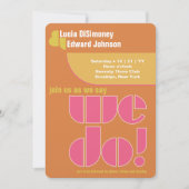 Invitation Moderne Nous faisons Typographie géométrique Brûlé (Devant)