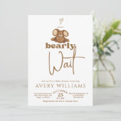 Invitation Moderne nous pouvons attendre Baby shower (Debout devant)