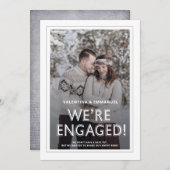 Invitation Moderne Nous sommes engagés Fiançailles photo Fair (Devant / Derrière)