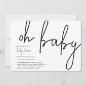 Invitation moderne Oh Baby (Devant)