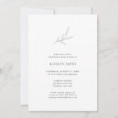 Invitation Moderne Olive Leaf Branche Simple Bachelorette (Devant)
