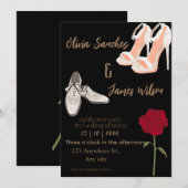 Invitation Moderne or et Mme mariage or (Devant / Derrière)