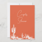 Invitation Moderne Orange Taco 'Bout Love Couple Shower (Dos)