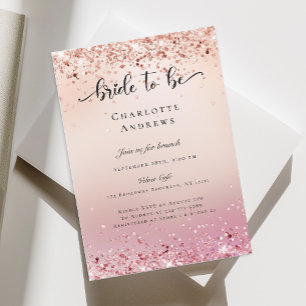 Invitation Moderne, Parties scintillant Mariée À Être