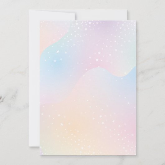 Invitation Moderne Pastel Arc-en-ciel Simple Script Graduatio (Dos)