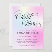 Invitation Moderne Pastel Bride Est Sur Cloud Neuf Fête des m (Devant)