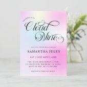 Invitation Moderne Pastel Bride Est Sur Cloud Neuf Fête des m (Debout devant)