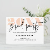 Invitation moderne Pastel Ombre Grad Party (Debout devant)
