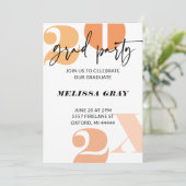 Invitation moderne Pastel Ombre Grad Party (Debout devant)