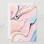 Invitation Moderne Pastel Pink Aqua Mariage en marbre (Dos)
