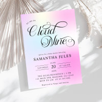 Moderne Pastel Pink Cloud Neuf Baby shower
