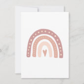 Invitation Moderne Pastel rose arc-en-ciel Boho Devinez le no (Devant)