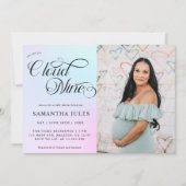 Invitation Moderne Pastel Rose Photo Cloud Neuf Baby shower (Devant)