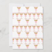 Invitation Moderne Perles de Preppy & Prosecco Fête des mères (Dos)