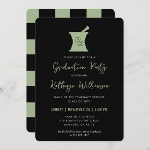 Invitation Moderne PharmD Pharmacy School Graduation