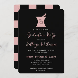 Invitation Moderne PharmD Pharmacy School Graduation