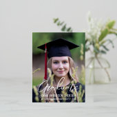 Invitation moderne photo en écriture blanche avec  (Debout devant)