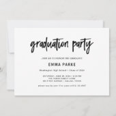 Invitation Moderne | Photo et texte manuscrit blanc (Dos)