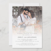 Invitation Moderne Photo Overlay code QR Mariage (Devant)