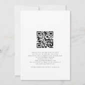 Invitation Moderne Photo Overlay code QR Mariage (Dos)