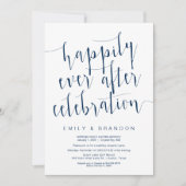 Invitation Moderne police Navy Blue modifiable, Mariage en fu (Devant)