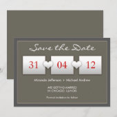 invitation moderne pour annoncer la date (Devant / Derrière)