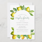 Invitation moderne pour Baby Shower Citron (Devant)