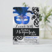 Invitation moderne pour bal masqué (Debout devant)