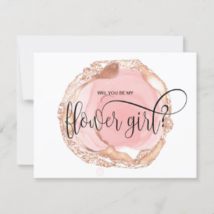 invitation moderne pour demoiselle d'honneur en ro