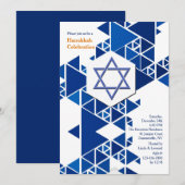 Invitation moderne pour Hanukkah (Devant / Derrière)