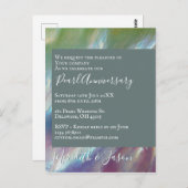 Invitation moderne pour le 30e anniversaire de mar (Devant / Derrière)