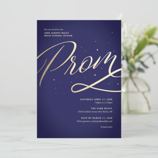 Invitation moderne pour le bal de promo (Debout devant)