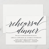 Invitation moderne pour le dîner de répétition (Devant / Derrière)