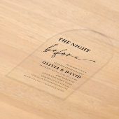 Invitation moderne pour le dîner de répétition de (Poser)