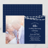 Invitation moderne pour les 10 ans de mariage - Nu (Devant / Derrière)